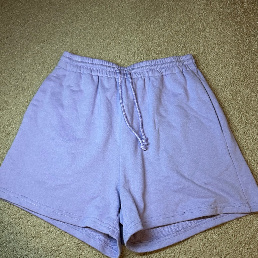SHEIN Light Purple Textured Shorts
